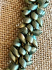 Matte Green Patina Metallic Dragon Scales Lei - 30"