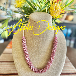 Pink colour beads necklace hotsell