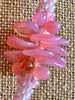 Pink Rose Petal Beaded Hawaiian Haku Lei Mini (5 Clusters)  - 25"