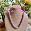 Hawaiian Beaded Oimatsu Necklace Lei - Pink Rainbow (25")