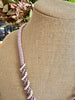 Pink Picasso, Lavendar and White Lentil Double Spiral Hawaiian Necklace  Lei - 27"