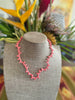 Pink Coral Silk Fiber Necklace  -19"