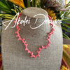 Pink Coral Silk Fiber Necklace  -19"