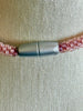 Pink Rose Petal Beaded Hawaiian Lei Mini (3 Cluster)  - 17"