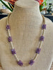 Hawaiian Lei Purple with Gold Wash Tear Drop Clusters   - 28"