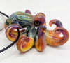 Purple & Orange Octopus Nature's Design Beaded Kumihimo Necklace Rare - 32"