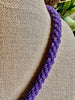 Hawaiian Beaded Necklace  - Purple Transparent Rainbow (24")