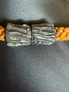 Purple & Orange Octopus Nature's Design Beaded Kumihimo Necklace Rare - 32"
