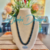 Matte Blue Rainbow Dragon Scales Necklace  Lei - (32-33")