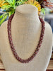 Rare Red Picasso Orchid Lei - Long Rose Petal Orchid Lei Necklace - 34"