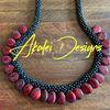 Red Picasso Pear Shaped Drops - 21"