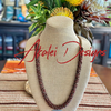 Rare Red Picasso Orchid Lei - Long Rose Petal Orchid Lei Necklace - 34"