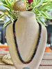 Red Picasso with Matte Black Dragon Scales Necklace  - 32"