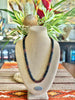 Red Picasso with Matte Black Dragon Scales Necklace  - 32"