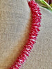 Red Blush and Pink Necklace Orchid Lei  - 22”