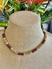 Red, Brown and Yellow Picasso "Forbidden Island" Inspired Necklace - 18"