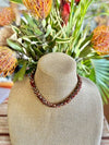 Picasso Multi-Colored "Oimatsu" Braided Necklace with Rust Toned Cords- 17"