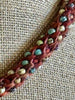 Picasso Multi-Colored "Oimatsu" Braided Necklace with Rust Toned Cords- 17"