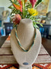 Spiral Segmented Sea Foam Green & Yellow Picasso Necklace Lei  - 26"