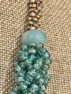 Sea Foam Green Picasso Edo Blended Necklace Lei - 28"