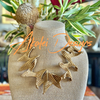 Japanese Metallic Ancient Gold Fiber Necklace- 25" (Zig Zag )
