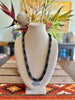 Transparent Red Picasso with Matte Black Dragon Scales "Kane" Necklace  - 33"