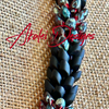 Transparent Red Picasso with Matte Black Dragon Scales "Kane" Necklace  - 33"