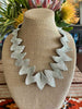 Japanese Metallic Shiny Silver Fiber Necklace- 29" (Zig Zag )