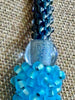 Aqua Sky Blue Edo Blended Necklace Lei - 24"