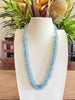 Blue Rainbow Orchid Lei - Long Rose Petal Orchid Lei Necklace - 28"