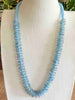 Blue Rainbow Orchid Lei - Long Rose Petal Orchid Lei Necklace - 28"