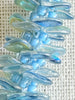 Blue Rainbow Orchid Lei - Long Rose Petal Orchid Lei Necklace - 28"