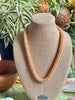 Hawaiian Beaded Necklace Oimatsu Lei - Sun Glow Orange  (29")