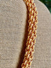 Hawaiian Beaded Necklace Oimatsu Lei - Sun Glow Orange  (29")