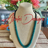 Blended Hawaiian Beaded Necklace Rope™ - Teal and Black (27")