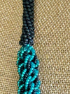 Blended Hawaiian Beaded Necklace Rope™ - Teal and Black (27")