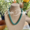 Hawaiian Beaded Necklace Rope™ - Teal and Grey (27")