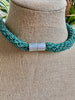 Hawaiian Beaded Necklace Rope™ - Teal and Grey (27")