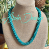 Hawaiian Beaded Necklace Rope™ -Teal and Sky Blue (27")