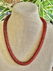 Glossy Dark Topaz Dragon Scales Necklace  - 26"