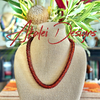 Glossy Dark Topaz Dragon Scales Necklace  - 26"