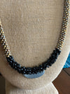 Merrie Monarch Inspired Black with Brown Picasso Segmented Dragon Scale  - 35"