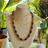 Two-toned Brown "Forbidden Island" Lilikoi Lei Necklace -30”