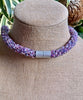Hawaiian Beaded Oimatsu Necklace Lei - Two-Toned Purple with Passion Lilac Blend (26")