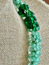 Segmented Sea Foam Green Nature's Dragon Scales Necklace  - 31"