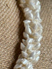 White Glossy Pearl Scales Necklace Wedding Lei (women or men) - 32"