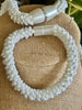 Glossy Pearl White Necklace Wedding Lei (women or men) - 34" (smooth finish)