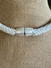 Glossy Pearl White Necklace Wedding Lei (women or men) - 34" (smooth finish)