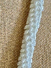 Glossy Pearl White Necklace Wedding Lei (women or men) - 34"