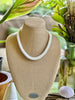 Hawaiian Lilikoi Necklace Lei - Matte White - 22” (Wedding Design)